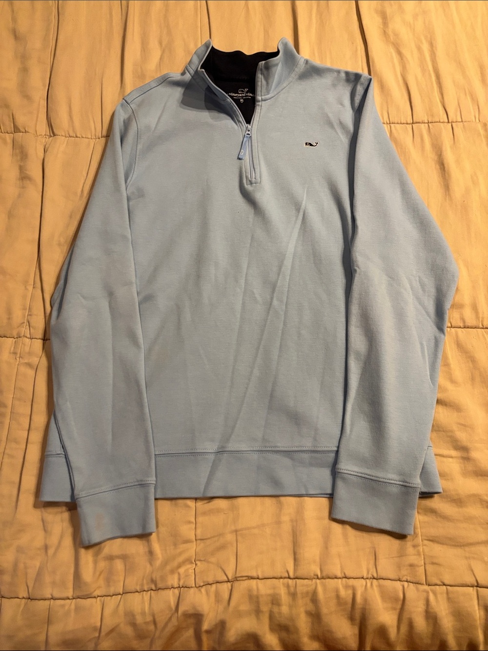 Vineyard Vines Men’s Light Blue Half‑Zip Pullover